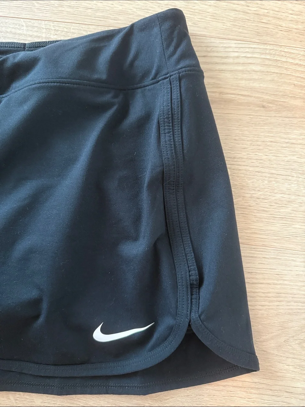 Nike Black Active Tennis Skort with White Swoosh
